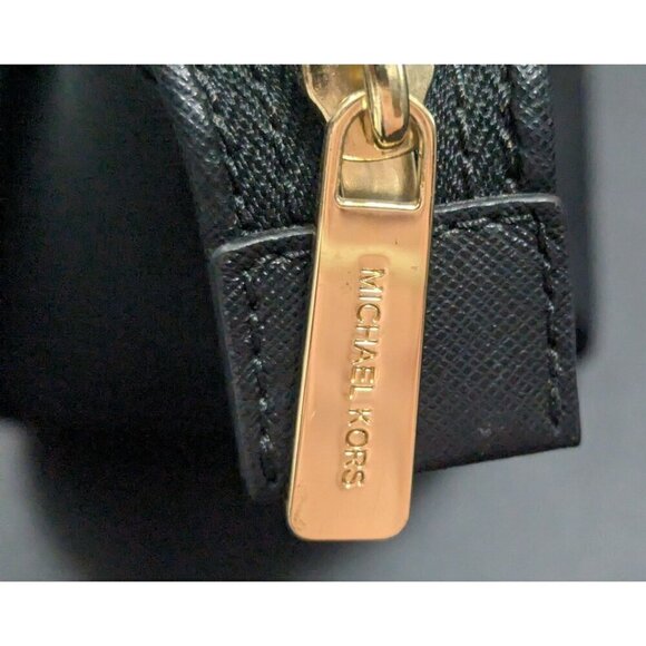 Michael Kors 30S3GLMS2L Selma Medium Top Zip Satchel Selma Black Handbag 13in - Picture 9 of 14